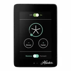 Touch-screen speed control for reversible 48V DC motors. Features a black steel plate, 0.08 A current rating, and is compatible with XP series. Used to regulate motor speed in ventilation fans, conveyor systems, and automated machinery.