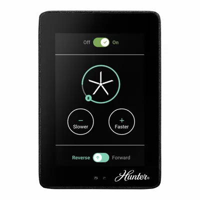 HUNTER Speed Control: Touch Screen, 48V DC, Steel Plate, Black Plate, 0.08 A - Touch-Screen Speed Controls