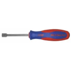 Standard nut driver with a 3/16 in SAE tip size and a straight, round hollow shank. Designed for driving and removing hex-head fasteners in assembly, maintenance, and repair tasks. The hollow shank accommodates long bolts, suitable for applications where clearance is limited.