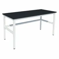 Heavy Duty Table: 24 in Overall Wd, 36 in Overall Ht, 7 ft Overall Lg, Phenolic, Petal White, Steel (MPN GRHD-8424-AP-2)