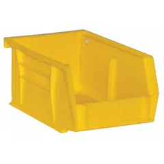 This hang and stack bin from DURHAM MFG is designed for organizing and storing small components in industrial environments. Its configuration allows placement on louvered panels or shelving, facilitating easy access and tidy storage in workshops, warehouses, and assembly areas.