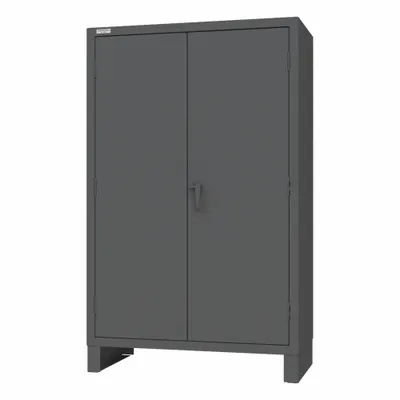DURHAM MFG HDC48-184-95 Standard Bin Cabinet, 48x24x78 in, Gray, 192 Yellow Bins - Standard Bin Cabinets