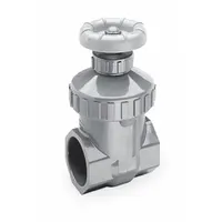 SPEARS Gate Valve: 1 in Size, CPVC, Non-Rising, Socket x Socket, 200 psi CWP, Wheel, Solid Wedge (MPN 2032-010C)