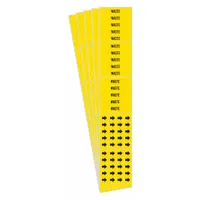 Pipe Marker: Waste, Yellow, Black, Fits 3/4 in and Smaller Pipe O.D., 3 Pipe Markers, 5 PK (MPN 7298-3C-PK)