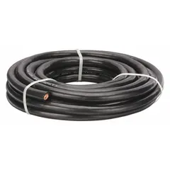 This cut-to-length jumper cable from WESTWARD features a 2-gauge wire, 300-inch length, and 94 A maximum current rating. The black cable jacket is suitable for temporary battery connections in automotive and equipment applications.