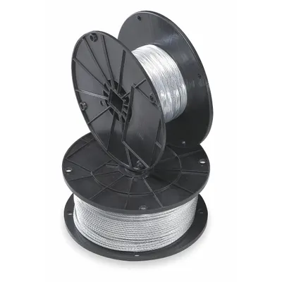 B-LINE BY EATON Galvanized-Steel Wire Rope, 7x7, 184 lb WLL, 500 ft