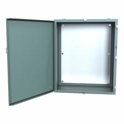 HAMMOND Electrical Enclosure: Steel, 36 in x 30 in x 16 in, NEMA 12/13/3R/4, w/Panel - Steel Washdown Enclosures