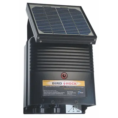 BIRD BARRIER Bird Shock Solar Charger: 12 V DC Charger Input Volt - Bird Control Shock Track Chargers