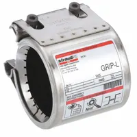 Bolted Coupling: Polished 316 Stainless Steel, For Axial, 5 in Connection (MPN G21151-SI)