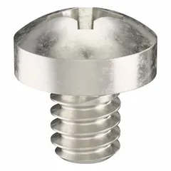 Pan head machine screw with M1.6x0.35 thread, 2 mm length, #0 Phillips drive. Made from 18-8 stainless steel with plain finish. Supplied in a 100-piece pack. Used for general fastening in machinery, electronics, and light assembly where a low-profile head is required.