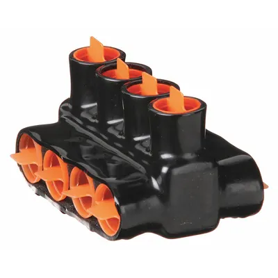 BLACKBURN Multitap Connector: 4 Port, Double-Sided Entry, 10 AWG – 250 kcmil Wire Size - Dry-Location Double-Sided Entry Multitap Connectors
