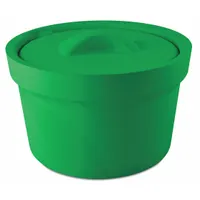 Ice Bucket with Lid: 2.5 L Capacity, Round, Polyurethane Foam, Green, 7 in Overall Ht (MPN M16807-2004)