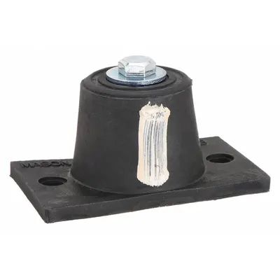MASON Floor-Mount Vibration Isolator: Neoprene, 380 lb Capacity, 1 7/8 in Ht - Elastomer-Style Floor-Mount Vibration Isolators