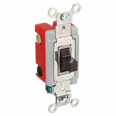 BRYANT Wall Switch: Toggle Switch, Single Pole/Double Throw, Momentary, Brown - Toggle Wall Switches