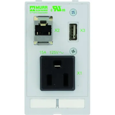 MURRELEKTRONIK Panel Interface Insert, NEMA 5-15, RJ45 Cat5e, 125 V AC - Panel Interface Inserts