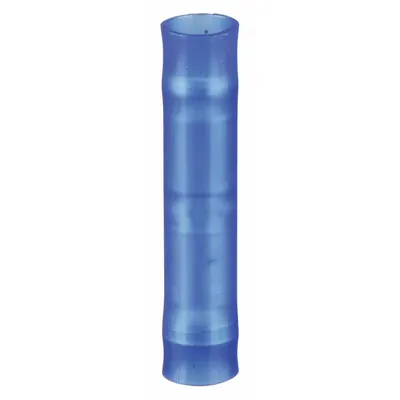 3M Butt Splice Connector: Blue, Nylon, For Wire Size 16 AWG – 14 AWG, 600 V - Insulated Butt Splice Connectors