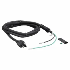 This cord set kit from MASTER APPLIANCE has an overall width of 14 inches and overall height of 2 1/2 inches. It is used to supply electrical power to compatible equipment in maintenance, repair, and installation tasks.