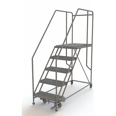 TRI-ARC Mobile Work Platform: 4.2 ft Platform Ht - Max, 24 in x 35 in, Steel - Manual-Lock Rolling Single-Access Platforms