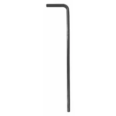 L-shaped hex key with 3/32 in SAE tip size, long length, made of alloy steel with black oxide finish. Includes 2 tips. Used for tightening or loosening hex socket screws and bolts in maintenance, assembly, and repair applications.