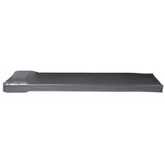 This CORTECH mattress is made of gray polyurethane foam and includes integrated pillows. It measures 75 inches in overall length, 30 inches in overall width, and 4 1/2 inches in overall height. Suitable for institutional or residential sleeping surfaces, it provides firm support for light-duty applications.