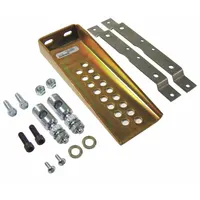Crank arm kit for damper linkage applications. Includes crank arm for mechanical connection between actuator and damper. Compatible with KMC Controls MEP-7000 series actuators
