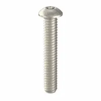 Button head machine screw with tamper-resistant T27 drive for security applications. Made of stainless steel with plain finish, 1/4"-20 thread, 1 1/2" length. Suitable for fastening panels, enclosures, and equipment where unauthorized removal is a concern. Supplied in a 10-pack