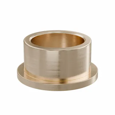 OILITE Flanged Sleeve Bearing: Bronze, SAE 841, 22 mm Bore, 28 mm OD, 16 mm Lg - Lubricated General Purpose Metallic Flanged Sleeve Bearings