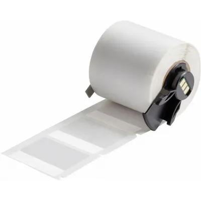 BRADY Wraparound Label: 1 1/2 in x 1 3/4 in, 1 3/4 in, Vinyl, White (Matte) - Brady Precut Label Rolls