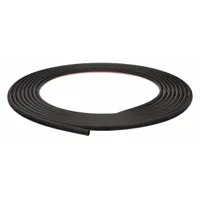 This D-shaped seal is made of EPDM foam rubber with a self-adhesive, high-strength backing for easy installation. It is used for weatherproofing, dust sealing, and vibration damping around doors, panels, and enclosures. The 100-foot length allows for continuous application on long perimeters