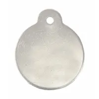 C.H. HANSON Blank Tag: Stainless Steel, 1 1/4 in Dia, Silver, 0.04 in Thick, Round, 10 PK (MPN 43128)
