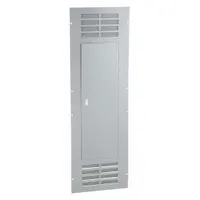 Vented steel door cover for Square D NQ and NF panelboards. Measures 62 inches long by 20 inches wide. Type 48R513, single-door design for surface-mounted enclosures. Provides ventilation and access in electrical distribution systems