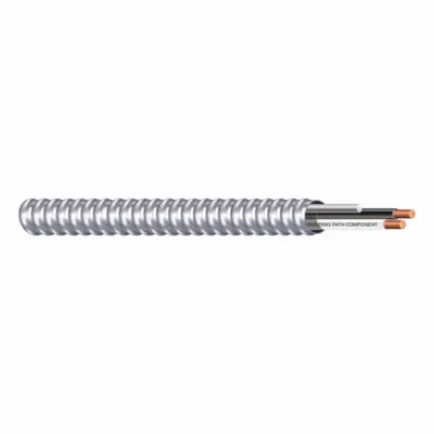 SOUTHWIRE Metal Clad Cable: 14 AWG, 2 Conductors, Copper, 100 ft, Aluminum, Std - Standard Metal-Clad Cables