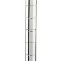 METRO Industrial Wire Shelving Post: 86 in x 1 in, Stainless Steel, Split Sleeve, Silver, 4 Posts (MPN 86PS -4)