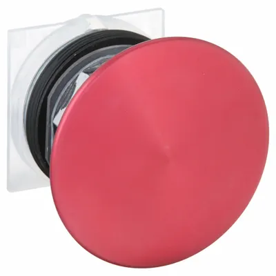 SCHNEIDER Mushroom Head Push Button: Red, 30 mm Mounting Size, Metallic - Mushroom-Head Push-Button Operators