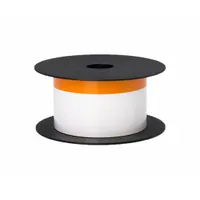 Pre-Cut Label Stock Roll: Orange Header, 2 in, Vinyl, Orange/White, Indoor/Outdoor (MPN BMSLT206CNT)