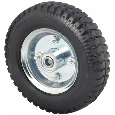 OEM Solid Wheel: 6 in Wheel Dia - Flat-Free Solid Rubber Wheels