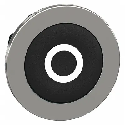 SCHNEIDER Push Button Head: 30 mm Panel Size, Non-Illuminated, Metallic, O - Heads for Push Buttons