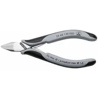 Electronics Diagonal Cutters: ESD-Safe, Flush, Straight, Narrow, 5 1/4 in Overall Lg, 5/8 in Jaw Lg (MPN 77 42 130 ESD)