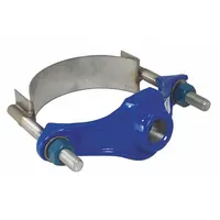Saddle Clamp: For 3 in – 3 1/2 in Outside Dia, 1 Strap, 3/4 in NPT Outlet, For 3 in – 3 in Pipe (MPN 31500035406000)