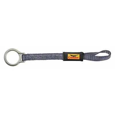 CONDOR D-Ring Extender: Gen Purpose Harnesses, 18 in, 425 lb Wt Capacity - D-Ring Extenders