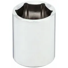 This 1/2" drive hand socket features a 19 mm metric size with a 6-point configuration to reduce fastener rounding. The chrome finish provides corrosion resistance. Suitable for manual tightening or loosening of 19 mm fasteners using ratchets or breaker bars in automotive, machinery, and general assembly tasks.