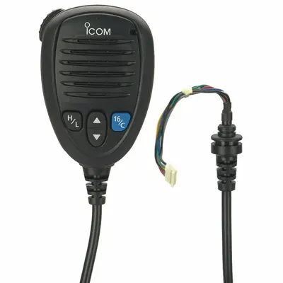 ICOM Speaker Microphone: Fits Icom, For M424G Series, 17 in Cord, Push To Talk - ICOM-Compatible Microphones & Speakers