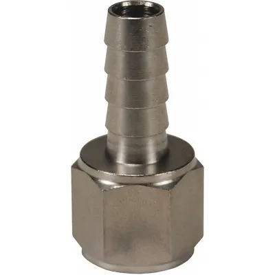 DIXON VALVE & COUPLING Barbed Hose Fitting: For 1/4 in Hose I.D., Hose Barb x NPTF - 303 Stainless Steel Multipurpose (Air, Water, Chemical) Rigid Barbed Hose Fittings