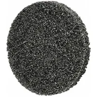 This SCOTCH-BRITE XL-US unitized wheel is 2 inches in diameter and 1/4 inch wide, featuring a TS Quick-Change design. It uses fine silicon carbide abrasive with soft density (2) for final finishing of stainless steel and nickel alloys. Commonly used for deburring, blending, and polishing to achieve a consistent surface finish