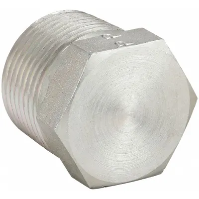 PARKER Plug: 2 in, NPT Threaded, 2,000 psi, Steel, 1 11/16 in Lg - Threaded High-Pressure Pipe Fittings
