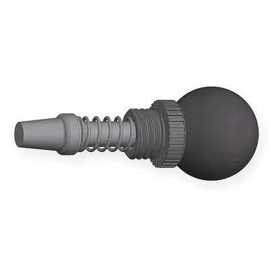 INNOVATIVE COMPONENTS Weld Mount Retractable Spring Plunger: Ball Knob, 0.5 in Plunger Wd - Nonlocking Ball-Knob Weld-Mount Indexing Plungers