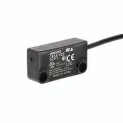 Non-contact safety-interlock switch with 1 normally open contact, LED indicator, and screw termination. Features 15 mm on-sensing distance and 2 m cable length. Used for monitoring position of movable guards on industrial machinery.