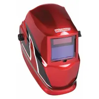 WESTWARD Welding Helmet: Auto-Darkening, 2 Arc Sensors, Graphics, Black/Red/White, W9-13, Analog