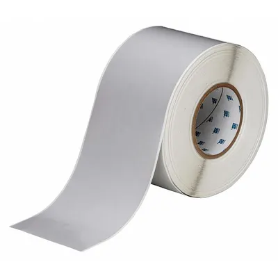 BRADY Continuous Label Stock: 4 in x 300 ft, Polyester, Metal Detectable - Brady Continuous Label Rolls