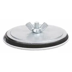 Carbon steel oiltight hole seal with powder-coated gray finish. Designed for push button holes, fits 3.5-inch conduit hole size and maximum hole diameter of 4.12 inches. Includes oil-resistant gasket. NEMA 12 rated for protection against dust, dirt, and oil in industrial enclosure applications.